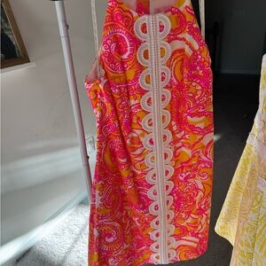 Lilly Pulitzer Pink and Yellow Paisley Skirt